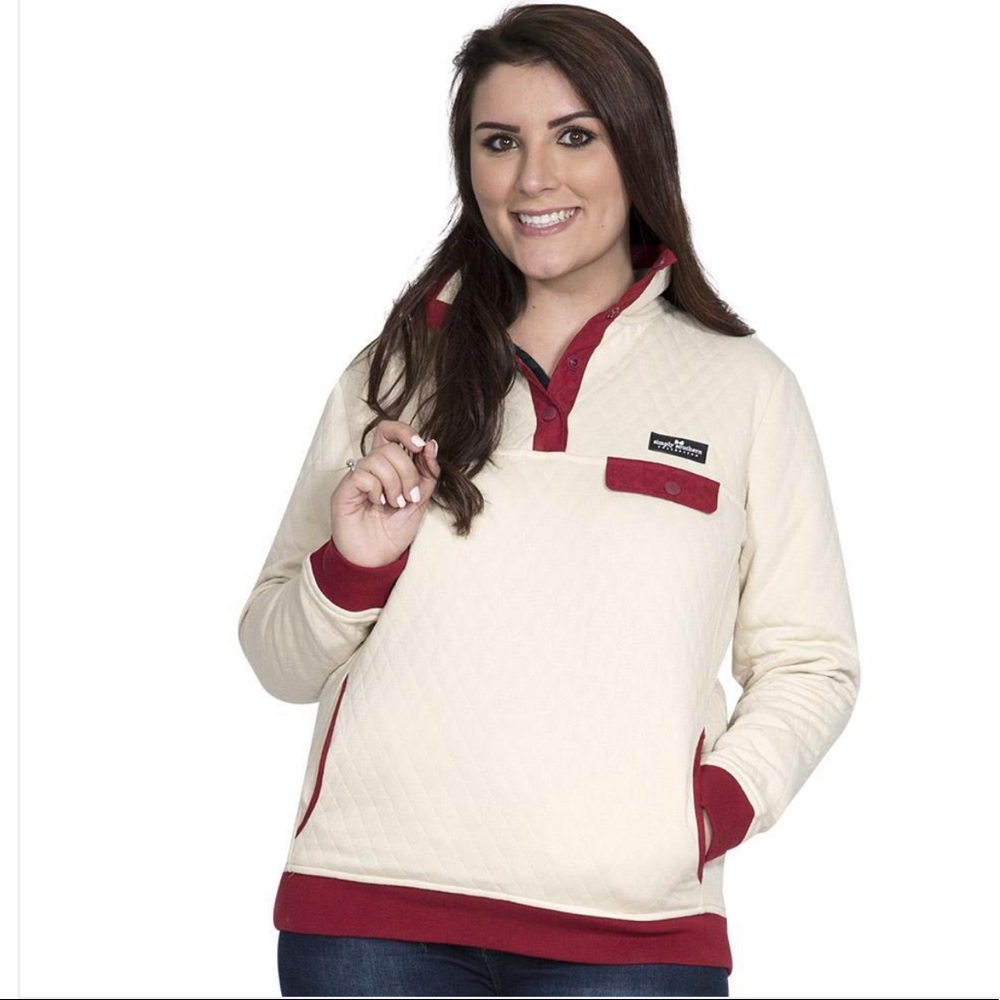 Simply Southern Cream Quilted Pullover